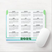 Eenvoudige en Schattigee Kalender 2025 Mousepad Muismat (Met muis)