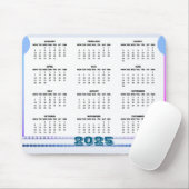 Eenvoudige en Schattigee Kalender 2025 Mousepad Muismat (Met muis)