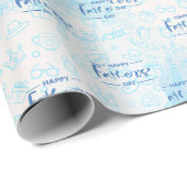 Eenvoudige en Schattigee Vaderdag Cadeaupapier (Rol Hoek)