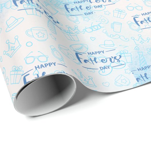 Eenvoudige en Schattigee Vaderdag Cadeaupapier (Rol Hoek)