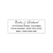 Eenvoudige en schone adresgegevens van het paar zelfinktende stempel (Design)