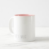 Eenvoudige en schone Mok met naam (Voorkant links)