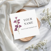 Eenvoudige en schone psychotherapeut Counselor Flo Vierkante Visitekaartje