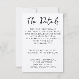 Eenvoudige en schone rustieke boho details handges kaart