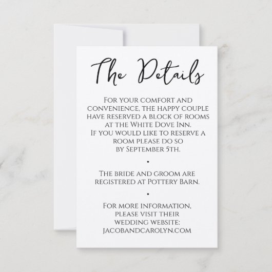 Eenvoudige en schone rustieke boho details handges kaart (Voorkant)