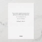 Eenvoudige en stijlvolle drie foto's Opslaan van d Folie Uitnodiging (Achterkant)