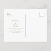 Eenvoudige en stijlvolle monogram III Sla de datum Aankondigingskaart (Achterkant)