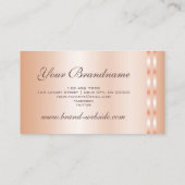 Eenvoudige en stijlvolle Roos Gold Blush Professio Visitekaartje (Achterkant)