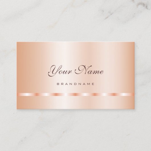 Eenvoudige en stijlvolle Roos Gold Blush Professio Visitekaartje (Voorkant)