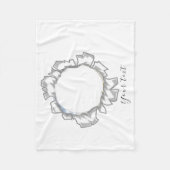 Eenvoudige en trendy aangepaste fototekst fleece deken (Voorkant)