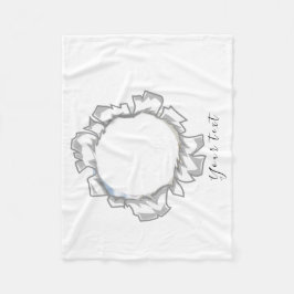 Eenvoudige en trendy aangepaste fototekst fleece deken