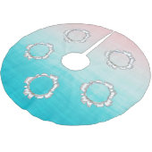 Eenvoudige en trendy aangepaste fototekst kerstboom rok (Gekanteld)