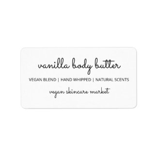 Eenvoudige en vlinderbloemlabels etiket