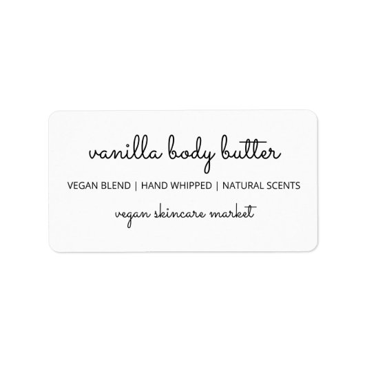 Eenvoudige en  vlinderbloemlabels etiket (Voorkant)