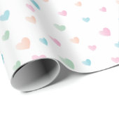 Eenvoudige en zoete mooie pastelharten cadeaupapier (Rol Hoek)