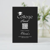 Eenvoudige Enclosur Kaart met QR-code voor College (Staand voorkant)