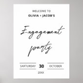 Eenvoudige Engagement Party Welkom Betrokken Parti Poster (Voorkant)
