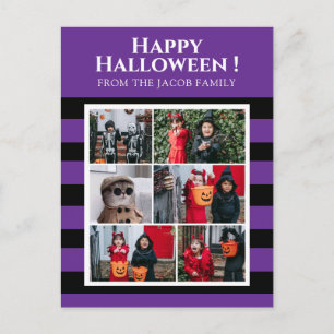 Eenvoudige enge Boo Strip gelukkig Halloween 6 fot Feestdagenkaart