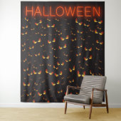 Eenvoudige enge ogen Halloween-feest fotobackdrop Wandkleed (In situ)