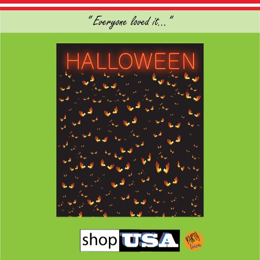 Eenvoudige enge ogen Halloween-feest fotobackdrop Wandkleed