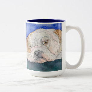 Eenvoudige Engelse Bulldog-mok Tweekleurige Koffiemok