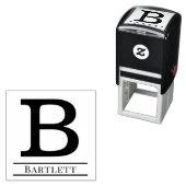 Eenvoudige Enkele Dikke Initiaal Monogramnaam #6 Zelfinktende Stempel (In situ)