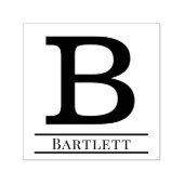 Eenvoudige Enkele Dikke Initiaal Monogramnaam #6 Zelfinktende Stempel (Design)