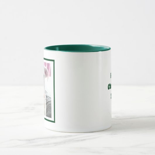 Eenvoudige Enkele Foto en Initiaal Schattige Honde Mok (Midden)