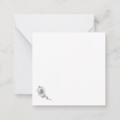 Eenvoudige Enkelvoudige Hand-getrokken Zonnebloem  Notitiekaartje (Achterkant)