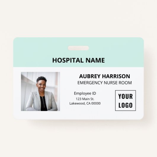 Eenvoudige Essential Medical Photo ID Badge (Voorkant)
