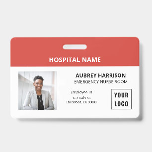 Eenvoudige essentiële medische foto-ID Badge