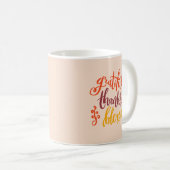 Eenvoudige esthetische mooie dankbare warme perzik koffiemok (Voorkant rechts)