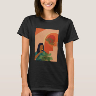eenvoudige, esthetische plantenlady, mama t-shirt
