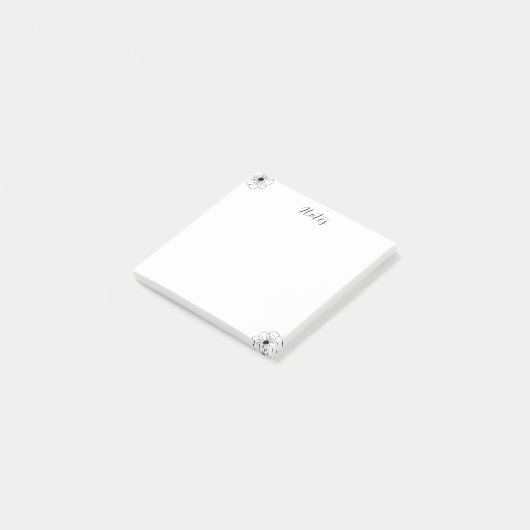 Eenvoudige esthetische post-it notities post-it® notes (Schuin)