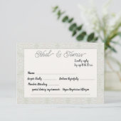 Eenvoudige Etnische Stijl Sage Groene Kleurenreact RSVP Kaartje (Staand voorkant)