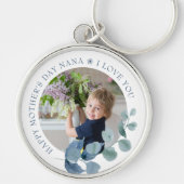 Eenvoudige Eucalpytus Leaves Moederdag Foto Sleutelhanger (Voorkant)