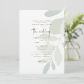 Eenvoudige eucalyptus beide ouders gouden tekst br kaart (Staand voorkant)