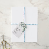 Eenvoudige Eucalyptus Blad Huwelijk Cadeaulabel (Met Touw)