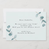 Eenvoudige Eucalyptus Bladeren Bloemenmeisje Uitno (Achterkant)