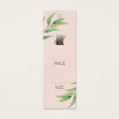 Eenvoudige Eucalyptus Blush Kleding Prijs label Mini Visitekaartjes (Voorkant)