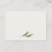 Eenvoudige eucalyptus botanische bruiloft goed wen informatiekaartje (Achterkant)
