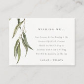 Eenvoudige eucalyptus botanische bruiloft goed wen informatiekaartje (Voorkant)