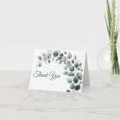 Eenvoudige Eucalyptus bruiloft Bedankt Kaart Blank (Voorkant)