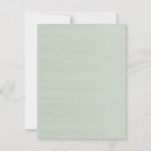 Eenvoudige eucalyptus bruiloft gast details info K RSVP Kaartje (Achterkant)