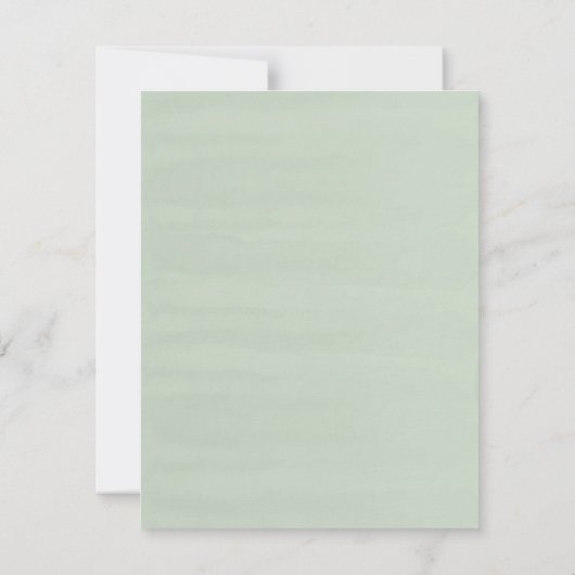 Eenvoudige eucalyptus bruiloft gast details info K RSVP Kaartje (Achterkant)