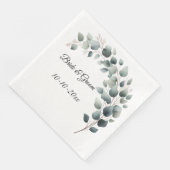 Eenvoudige Eucalyptus Bruiloft Servet (Hoek)