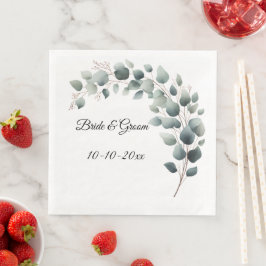 Eenvoudige Eucalyptus Bruiloft Servet