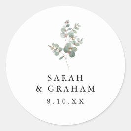 Eenvoudige eucalyptus bruiloft Sticker