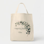 Eenvoudige Eucalyptus Bruiloftsgasten Tote Bag (Voorkant)