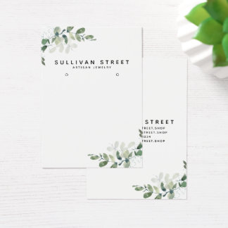 Eenvoudige Eucalyptus Earring Display Kaart